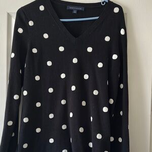 Tommy Hilfiger Black Polka Dot Sweater